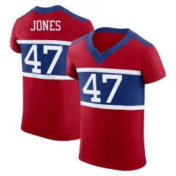 Men's Cam Jones New York Giants No.47 Elite Century Alternate Vapor F.U.S.E. Jersey - Red