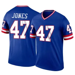 Men's Cam Jones New York Giants No.47 Legend Classic Jersey - Royal
