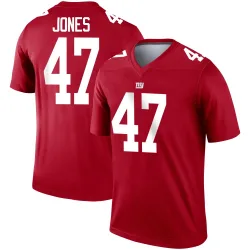 Men's Cam Jones New York Giants No.47 Legend Inverted Jersey - Red