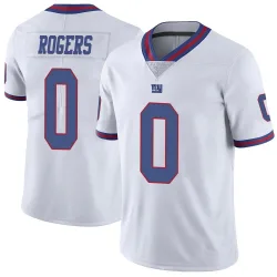 Men's Casey Rogers New York Giants No.0 Limited Color Rush Jersey - White