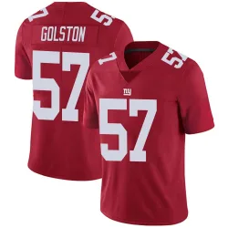 Men's Chauncey Golston New York Giants No.57 Limited Alternate Vapor Untouchable Jersey - Red