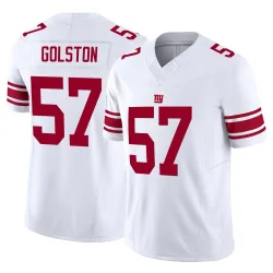 Men's Chauncey Golston New York Giants No.57 Limited Vapor F.U.S.E. Jersey - White