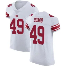 Men's Chris Board New York Giants No.49 Elite Vapor Untouchable Jersey - White