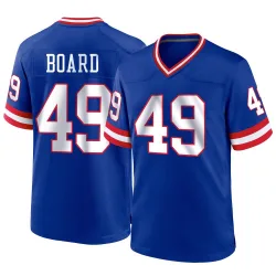 Men's Chris Board New York Giants No.49 Game Classic Jersey - Royal