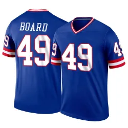 Men's Chris Board New York Giants No.49 Legend Classic Jersey - Royal