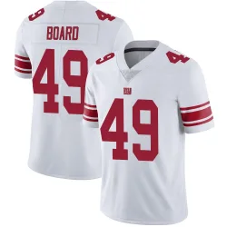 Men's Chris Board New York Giants No.49 Limited Vapor Untouchable Jersey - White