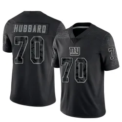 Men's Chris Hubbard New York Giants No.70 Limited Reflective Jersey - Black