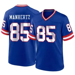 Men's Chris Manhertz New York Giants No.85 Game Classic Jersey - Royal