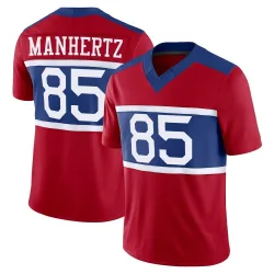 Men's Chris Manhertz New York Giants No.85 Limited Century Alternate Vapor F.U.S.E. Jersey - Red