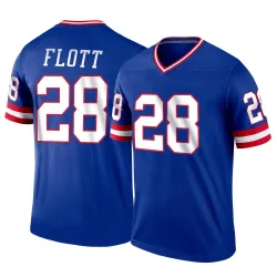 Men's Cor'Dale Flott New York Giants No.28 Legend Classic Jersey - Royal