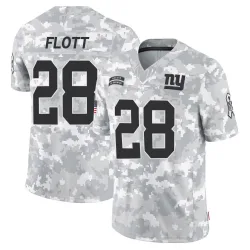 Men's Cor'Dale Flott New York Giants No.28 Limited 2024 Salute to Service Jersey - Arctic Camo