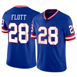 Men's Cor'Dale Flott New York Giants No.28 Limited Classic Vapor Jersey