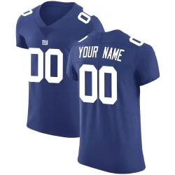 Men's Custom New York Giants No.00 Elite Team Color Vapor Untouchable Jersey - Royal