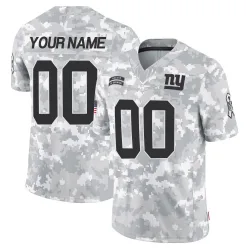 Men's Custom New York Giants No.00 Limited 2024 Salute to Service Jersey - Arctic Camo