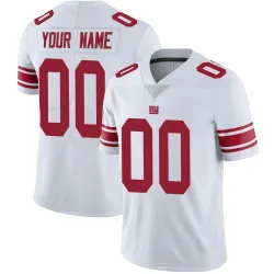 Men's Custom New York Giants No.00 Limited Vapor Untouchable Jersey - White