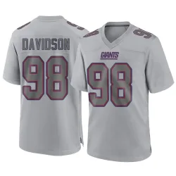 Men's D.J. Davidson New York Giants No.98 Game Atmosphere Fashion Jersey - Gray