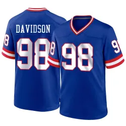 Men's D.J. Davidson New York Giants No.98 Game Classic Jersey - Royal