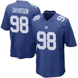 Men's D.J. Davidson New York Giants No.98 Game Team Color Jersey - Royal