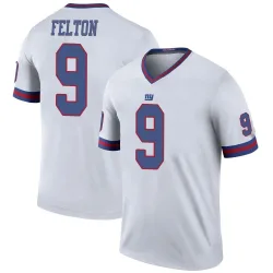 Men's Da'Quan Felton New York Giants No.9 Legend Color Rush Jersey - White