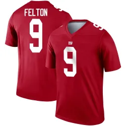 Men's Da'Quan Felton New York Giants No.9 Legend Inverted Jersey - Red