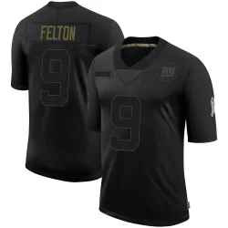 Men's Da'Quan Felton New York Giants No.9 Limited 2020 Salute To Service Retired Jersey - Black