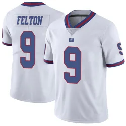 Men's Da'Quan Felton New York Giants No.9 Limited Color Rush Jersey - White