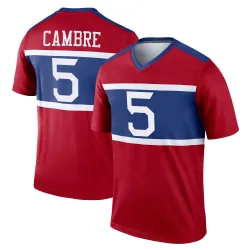 Men's Dalen Cambre New York Giants No.5 Legend Century Alternate Jersey - Red