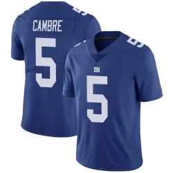 Men's Dalen Cambre New York Giants No.5 Limited Team Color Vapor Untouchable Jersey - Royal