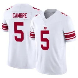 Men's Dalen Cambre New York Giants No.5 Limited Vapor F.U.S.E. Jersey - White