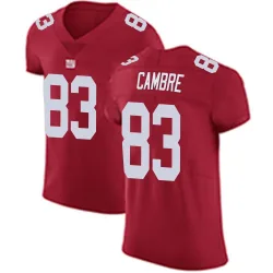 Men's Dalen Cambre New York Giants No.83 Elite Alternate Vapor Untouchable Jersey - Red
