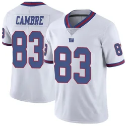 Men's Dalen Cambre New York Giants No.83 Limited Color Rush Jersey - White