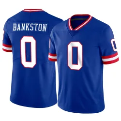 Men's Damon Bankston New York Giants No.0 Limited Classic Vapor Jersey