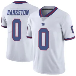Men's Damon Bankston New York Giants No.0 Limited Color Rush Jersey - White