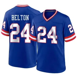 Men's Dane Belton New York Giants No.24 Game Classic Jersey - Royal