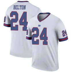 Men's Dane Belton New York Giants No.24 Legend Color Rush Jersey - White