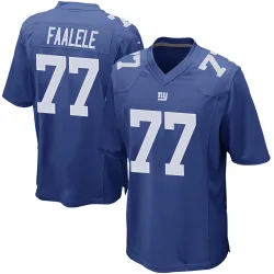 Men's Daniel Faalele New York Giants No.77 Game Team Color Jersey - Royal
