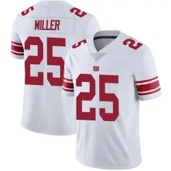 Men's Dante Miller New York Giants No.25 Limited Vapor Untouchable Jersey - White