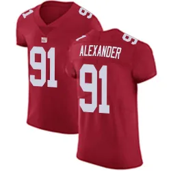 Men's Darius Alexander New York Giants No.91 Elite Alternate Vapor Untouchable Jersey - Red