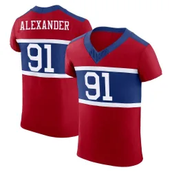 Men's Darius Alexander New York Giants No.91 Elite Century Alternate Vapor F.U.S.E. Jersey - Red