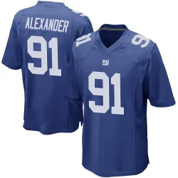 Men's Darius Alexander New York Giants No.91 Game Team Color Jersey - Royal