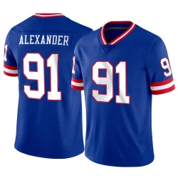 Men's Darius Alexander New York Giants No.91 Limited Classic Vapor Jersey
