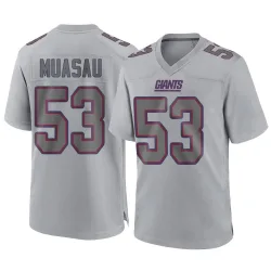 Men's Darius Muasau New York Giants No.53 Game Atmosphere Fashion Jersey - Gray