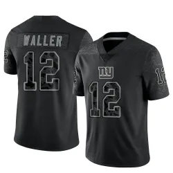 Men's Darren Waller New York Giants No.12 Limited Reflective Jersey - Black