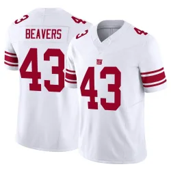 Men's Darrian Beavers New York Giants No.43 Limited Vapor F.U.S.E. Jersey - White