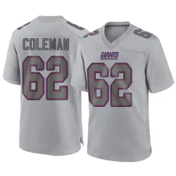 Men's Davon Coleman New York Giants No.62 Game Atmosphere Fashion Jersey - Gray