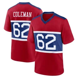 Men's Davon Coleman New York Giants No.62 Game Century Alternate Jersey - Red