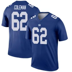 Men's Davon Coleman New York Giants No.62 Legend Jersey - Royal