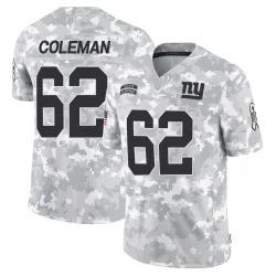 Men's Davon Coleman New York Giants No.62 Limited 2024 Salute to Service Jersey - Arctic Camo