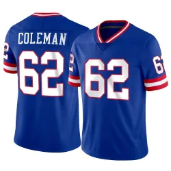 Men's Davon Coleman New York Giants No.62 Limited Classic Vapor Jersey