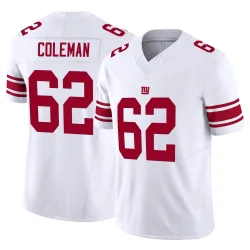 Men's Davon Coleman New York Giants No.62 Limited Vapor F.U.S.E. Jersey - White